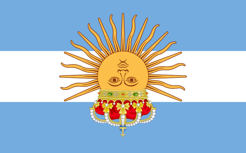 Argentina con corona al revés